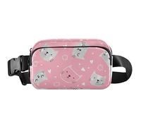Fanny Packs Womens Cute Waterproof Belt Bag Hip Pouch Floral Faces Pink Waist Pack for Women, Floral Faces Pink, 8 x 5.3 x 2.3 inch, Funny Cute, Floral Faces Pink, 8 x 5.3 x 2.3 inch, Funny Cute