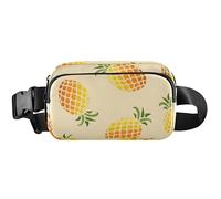 Fanny Packs Womens Tropical Pineapple Yellow Large Hip Belt Bag Cute Waterproof Waist Purse for Women, Tropical Pineapple Yellow 2, 8 x 5.3 x 2.3 inch, Funny Cute, Tropical Pineapple Yellow 2, 8 x 5.3
