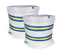 fanoriginals 2 Pack Snood Neck Scarf - White Blue Yellow Leeds Colours