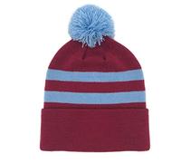fanoriginals Retro Football Bobble Hat in Colours Claret Blue