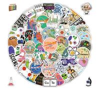 FANOST 112 PCS Science Stickers, Science Laboratory Sticker for Scrapbook Laptop Computer Water Bottle Guitar Wall Glass, Chemistry Teacher Gifts for Kids Students