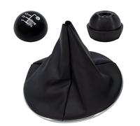 FanPaYY 5 Speed Gear Knob Compatible with FIAT 500 500C, Chrome Manual Shifter Knob Bushing Frame