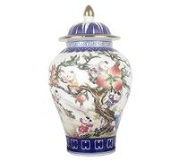 fanquare Jingdezhen Rustic Pastel Ginger Jar Vase, Height 25cm