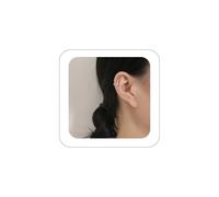 Fanquility Boho 7 Rhinestone Ear Cuff Climber Cartilage Earrings Silver Gold Small Non-Piercing Clip On Earrings Jewelry Cubic Zirconia Starburst Wrap Earrings for Women Girls, Zinc, Cubic Zirconia