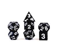 FanRoll 16mm Sharp Edge Silicone Rubber Poly DND Dice Set: Gold Scatter, Role Playing Game Dice for Dungeons and Dragons