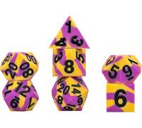 FanRoll by Metallic Dice Games 16mm Pride Sharp Edge Silicone Rubber Poly Dice Set: Intersex