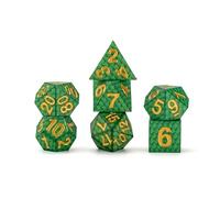 FanRoll by Metallic Dice Games Dragon StormTM Silicone Dice Set: Green Dragon Scales