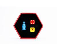 Fanroll - Catan Premium Robber & Metal Dice Set - Cats Eye Aquamarine