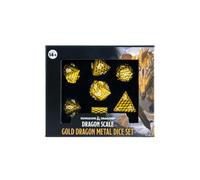 Fanroll Dungeons & Dragons Gold Dragon Scale Premium Metal Dice Set Golden Kids