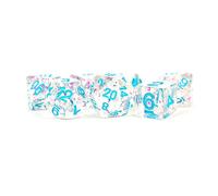 Fanroll - Resin Polyhedral Dice Set: Clear Confetti (16mm)
