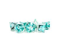 FanRoll 16mm Resin Poly DND Dice Set: Mermaid Scales, Role Playing Game Dice for Dungeons and Dragons
