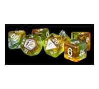 Fanroll - Resin Polyhedral Dice Set: Yellow Aurora (16mm)