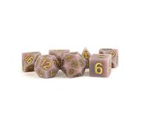 Fanroll - Sharp Edge Silicone Rubber Polyhedral Dice Set: Volcanic Soot (16mm)