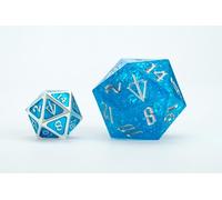 FanRoll Tales of The Valiant Mega D20 Dice, 35mm, Blue Valor, Mammoth Dice