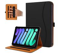 FANRTE iPad Mini 6th Generation Case 8.3 Inch 2021, Premium PU Leather Folio Stand Smart Protective Cover, Multi-Viewing Angles and Auto Wake & Sleep Function for iPad Mini 6th Gen（Black）