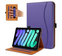 FANRTE iPad Mini 6th Generation Case 8.3 Inch 2021, Premium PU Leather Folio Stand Smart Protective Cover, Multi-Viewing Angles and Auto Wake & Sleep Function for iPad Mini 6th Gen（Purple）
