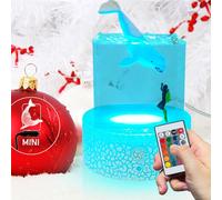 Fanrui Cute Beluga Whale Resin Night Light for Kids,Kawaii Baby 16 Colors Change Whale Diver Cube Nursery Dimmable Lamp, Glow-in-The-Dark Unique Night Lamp, Whale Gifts, for Kid Room, Bedroom, Office