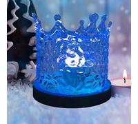 Fanrui Ocean Wave Crystal Crown Dimming Modern Table Light with Remote Control; Dynamic Rotating 16 Colors Change Bedroom Projector for Gaming Lights Party Living Room Hallway Office Bar Restaurant