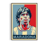 Fans Favourites Diego Maradona Football Wall Art Poster Print For Boys Bedroom - Hope Style (Frames Not Included) (A4)