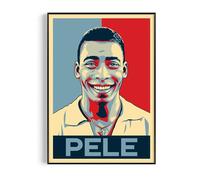 Fans Favourites Pele Football Wall Art Poster Print For Boys Bedroom - Hope Style (Frames Not Included) (A3)