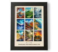 Fans Favourites Personalised Travel Memories Poster, Favourite Places Gift - Choose your locations & Text, Custom Souvenir Gift made for Travel Lovers