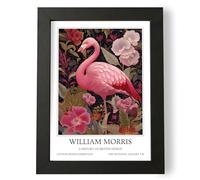 Fans Favourites William Morris - Botanical Wall Art, Vintage Art Noevua British Prints, A History of British Design Collection (Flamingo, A5, Framed)