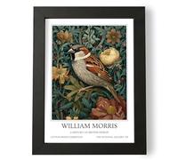 Fans Favourites William Morris - Botanical Wall Art, Vintage Art Noevua British Prints, A History of British Design Collection (Sparrow, A1, Unframed)
