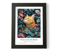 Fans Favourites William Morris - Cat Prints Vintage Art Noevua British Prints, Botanical Wall Art, A History of British Design Collection (Ginger Cat, A4, Unframed)