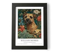 Fans Favourites William Morris - Dog Prints Vintage Art Noevua British Prints, Botanical Wall Art, A History of British Design Collection (Tan Border Terrier, A4, Unframed)
