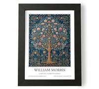 Fans Favourites William Morris - Vintage Art Noevua British Prints, Botanical Wall Art, A History of British Design Collection (Blue Tree Of Life, A4, Unframed)