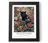 Fans Favourites William Morris - Vintage Art Noevua British Prints, Botanical Wall Art, A History of British Design Collection (Black Panther, A4, Unframed)