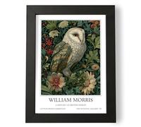 Fans Favourites William Morris - Vintage Art Noevua British Prints, Botanical Wall Art, A History of British Design Collection (Owl, A3, Unframed)