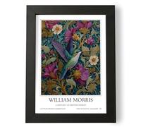 Fans Favourites William Morris - Vintage Art Noevua British Prints, Botanical Wall Art, A History of British Design Collection (Purple Hummingbird, A3, Framed)