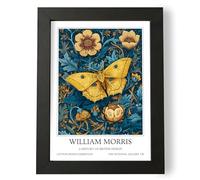 Fans Favourites William Morris - Vintage Art Noevua British Prints, Botanical Wall Art, A History of British Design Collection (Yellow Butterfly, A3, Unframed)