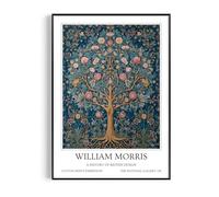 Fans Favourites William Morris - Vintage Art Noevua British Prints, Botanical Wall Art, A History of British Design Collection (Blue Tree Of Life, A1, Unframed)