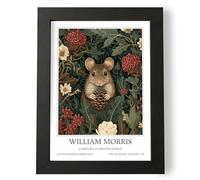 Fans Favourites William Morris - Vintage Art Noevua British Prints, Botanical Wall Art, A History of British Design Collection (Brown Mouse, A5, Framed)