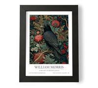 Fans Favourites William Morris - Vintage Art Noevua British Prints, Botanical Wall Art, A History of British Design Collection (Crow, A4, Unframed)