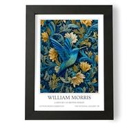 Fans Favourites William Morris - Vintage Art Noevua British Prints, Botanical Wall Art, A History of British Design Collection (Blue Hummingbird, A3, Unframed)