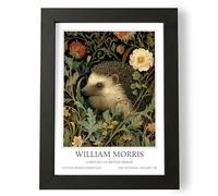 Fans Favourites William Morris - Vintage Art Noevua British Prints, Botanical Wall Art, A History of British Design Collection (Hedgehog, A3, Framed)
