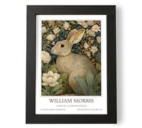Fans Favourites William Morris - Vintage Art Noevua British Prints, Botanical Wall Art, A History of British Design Collection (Fawn Rabbit, A3, Unframed)