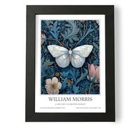 Fans Favourites William Morris - Vintage Art Noevua British Prints, Botanical Wall Art, A History of British Design Collection (White Butterfly, A5, Unframed)