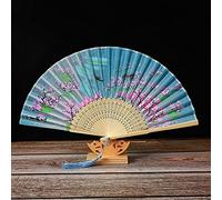 Fans Folding Fan,Classic and Elegant Painted and Printed Ladies Hand Fan,Folding Fan with Fringe Decorated Hollow Fan Bone,Wedding Gift (Color:N,Size:38cm*1)