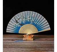 Fans Folding Fan,Classic and Elegant Painted and Printed Ladies Hand Fan,Folding Fan with Fringe Decorated Hollow Fan Bone,Wedding Gift (Color:J,Size:38cm*1)