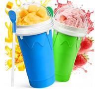FANS-ONE 2PCS 500ML Slushie Cup, DIY Magic Slushy Maker Squeeze Cup