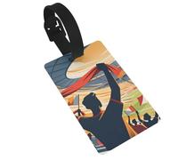 Fans Stand Scarf Luggage Tags for Suitcases - Durable PVC ID Tags with Detachable Straps for Travel, Backpack, Golf Bag, Anti-Loss