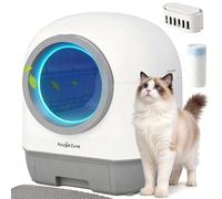 Fansafurn Smart Self-Cleaning Automatic Cat Litter Box with Odor Control, Infrared Sensors, Sleep Mode, and Remote APP Control - Hands-Free Operation, White