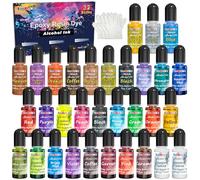FansArriche Alcohol Ink Set - 32 Vivid Colours Alcohol-Based Ink for Epoxy Resin Painting, Resin Art, Tumbler Making - Each 10 ml