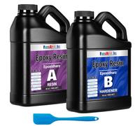 FansArriche Epoxy Resin, 128 oz/3780 ml Resin 1:1 Ratio, Transparent, Crystal Clear Resin Coating