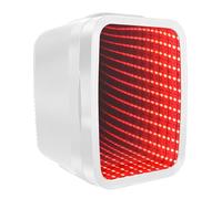 FANSEXPERT Mini Fridge, 4 Liter/6 Can Mini Fridge with Dimmable LED Light, AC/DC Portable Mini Fridge and Heater, Small Gaming Fridge for Bedroom, Office, Living Room