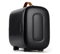 FANSEXPERT Mini Refrigerator for Bedroom, 4 Liter/6 Can Small Refrigerator for Skin Care, AC/DC Portable Mini Fridge and Heater, Small Refrigerator for Camping